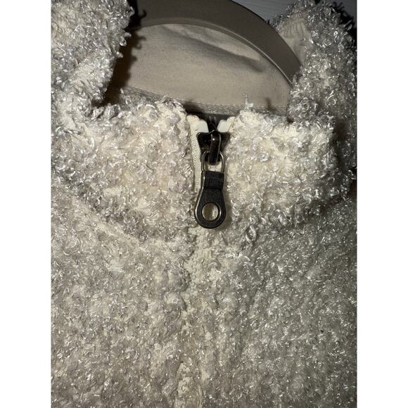 J. Jill Fuzzy Full-Zip with Pockets Cozy Teddy Bear jacket - sz PETITE small - Picture 3 of 10